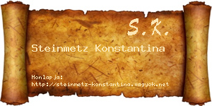 Steinmetz Konstantina névjegykártya